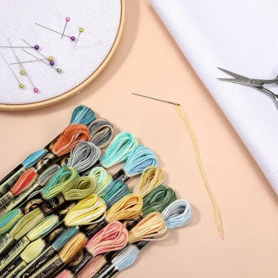 18 Pcs Friendship Bracelet String, Rainbow Embroidery Floss {2}