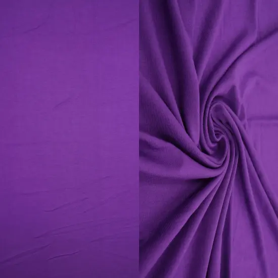Rayon Span Jersey Solid Fabric 1 Yard Soft Stretch Lightweight 58/60" Wide Violet {1}