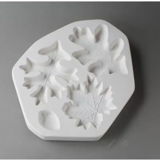 10&rdquo; x 8" x 1.5" Leaves & Acorn Frit Casting Glass Fusing Kiln Mold {4}