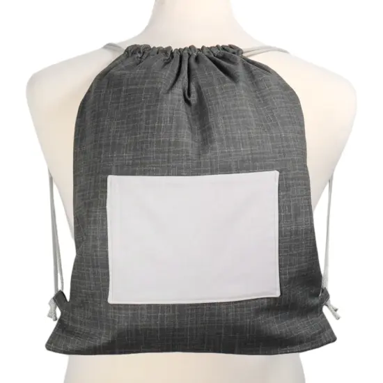 Crosscut Sewing Co.&reg; Drawstring Backpack Sewing Project Kit - Beginner Sewing Kit - Sewing Kit for Kids Grasscloth gray {3}