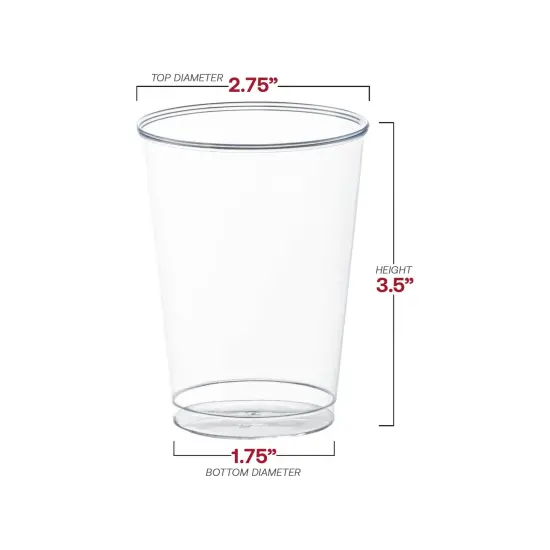 Crystal Clear Round Plastic Disposable Party Cups - 7 oz. (500 Cups) {3}