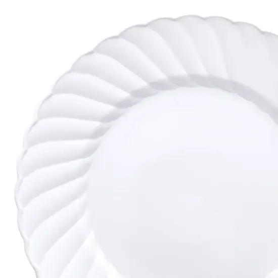 White Flair Plastic Pastry Plates - 6" (180 Plates) {1}