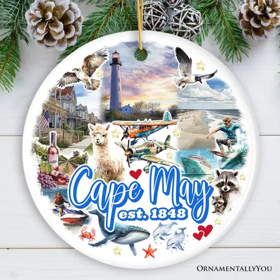 Cape May Coastal Charm Ornament, American Seaside Retreat Christmas Gift and New Jersey Souvenir {7}