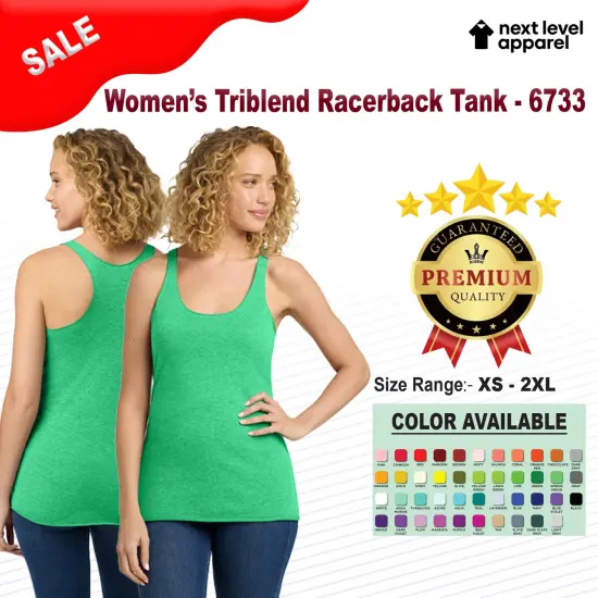 Next Level&reg; Women&rsquo;s Triblend Racerback Tank - 6733 Vintage royal {2}