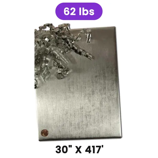 Bright Aluminum Embossed Metallic Wrapping Paper 30" x 417" Roll {1}