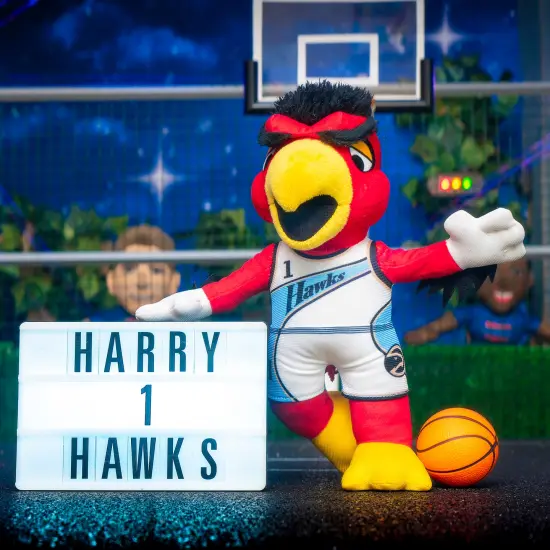 Bleacher Creatures Atlanta Hawks Harry The Hawk 10" Plush Figure (City Edition) {2}