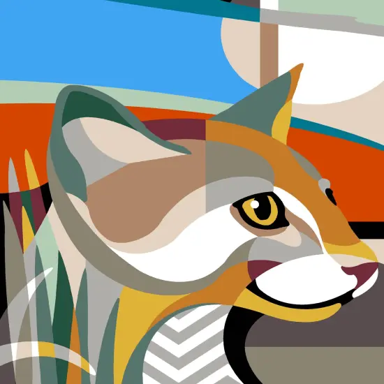 Needlepoint canvas for halfstitch without yarn Cat Art SE926.367 Seg De Paris Printed Tapestry Canvas {1}