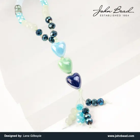 Crystal Lane DIY 7" Designer Glass Bead Multiple Strands Blue Mix {3}