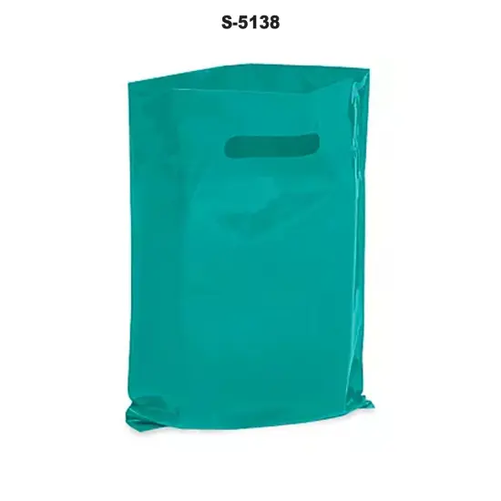 Custom Die Cut Handle Bags for 11 x 15 x 3" for Teal {3}