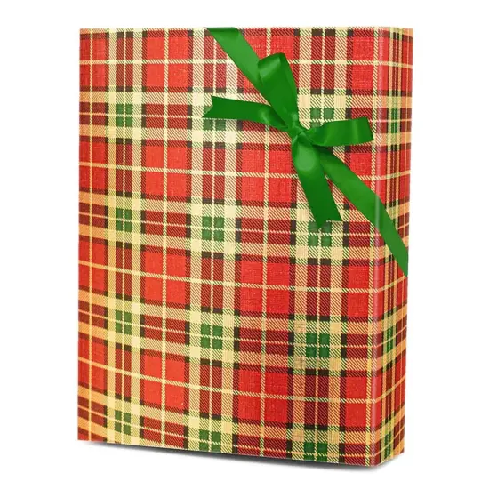 Plaid Christmas Wrapping Paper Rich Plaid 26 '' &times; 417 ' {6}