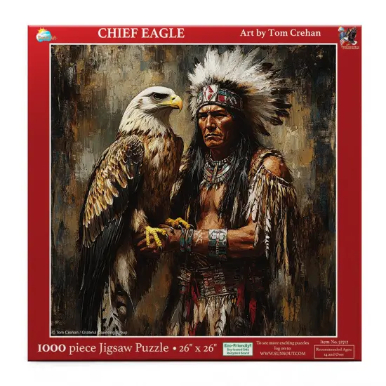 Sunsout Chief Eagle 1000 pc Jigsaw Puzzle 52712 {4}