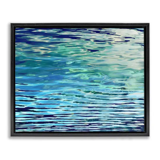 Stupell Industries Sunlit Sea Ripples Floater Framed Canvas Wall Art Design by Michael Barrett {1}