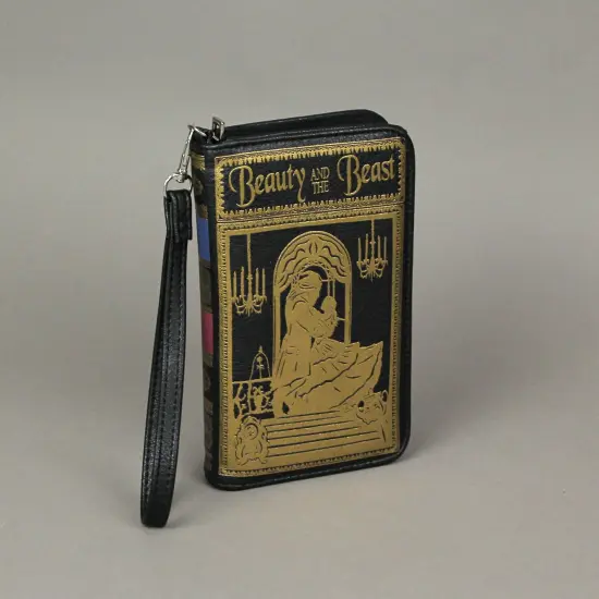 Black and Gold Beauty and the Beast Checkbook Style Fashion Wallet {5}