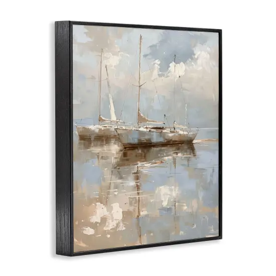 Stupell Industries Race Day Sailboats Framed Giclee Wall Art Design by Petal Prints Design {3}