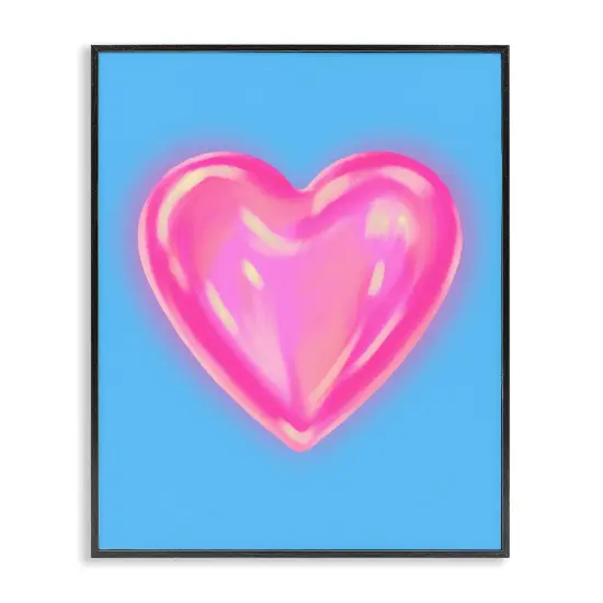 Stupell Industries Watercolor Sculptural Heart Framed Giclee Wall Art Design by House of Lulu {1}