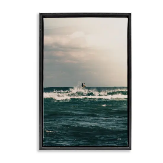 Stupell Industries Ride The Tide Surfer Floater Framed Canvas Wall Art Design by Max Blakesberg Studios {1}