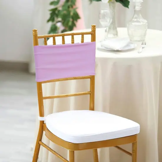 10 Pieces Elegant Lavender Stretch Spandex Chair Bands 7 x 13 Inches {3}
