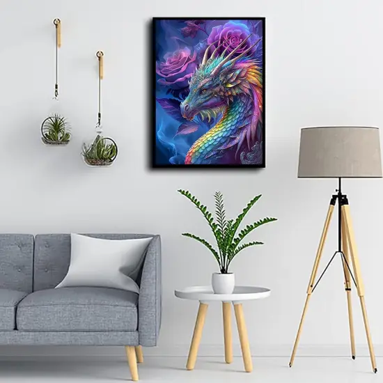 5D Rose Dragon Diamond Painting Kits for Adults {4}