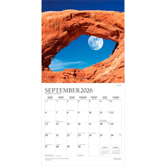 Motivation | 2026 12 x 24 Inch (Hanging) Monthly Square Wall Calendar | Foil Stamped Cover {4}
