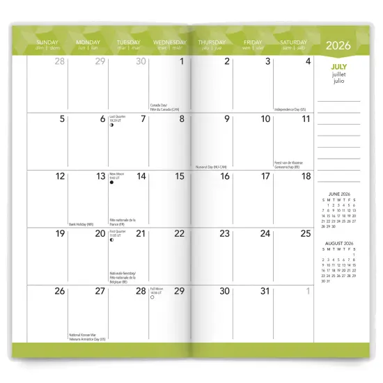 Floral Fireworks | 2026-2027 3.5 x 6.5 Inch Two Year Monthly Pocket Planner Calendar {4}