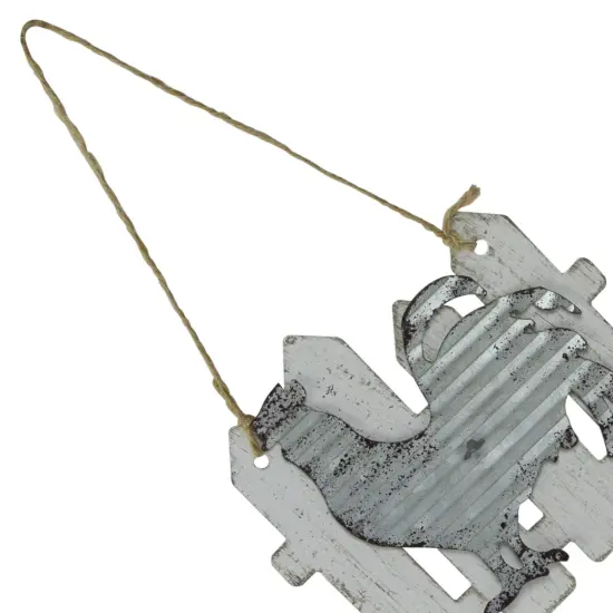 Northlight 4" Country Rustic Rooster and White Picket Fence Christmas Ornament {4}