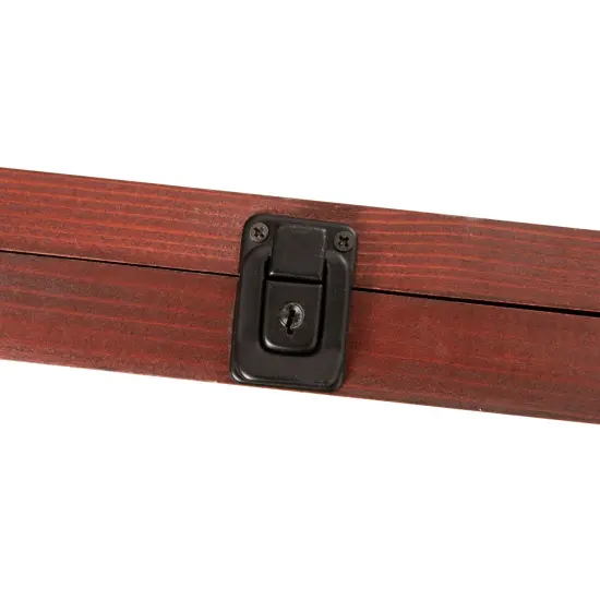 HBCY Creations Jersey Display Case - Solid Wood with UV Treated Acrylic Window - Anti-Theft Lock with 2 Keys - For All Types of Jerseys Mahogany {2}