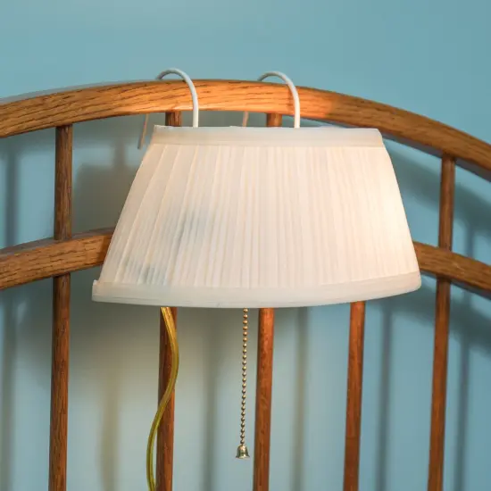 Bandwagon Headboard Night Bed Reading Lamp Pull Cord Ivory Shade {4}