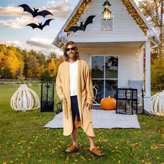 Lazy Guy Costume Robe With Wig | One Size {4}