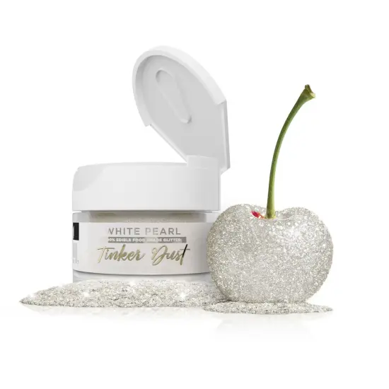 Bakell - White Pearl Tinker Dust (5g, 1x Jar) Edible Glitter for Food, Desserts, and Beverages! {1}