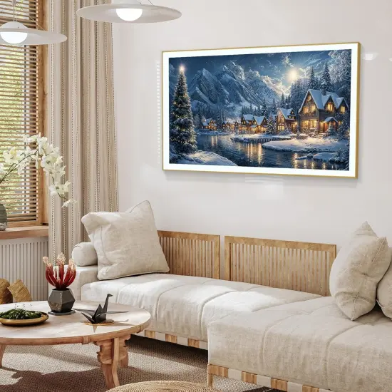 Large Christmas Diamond Art Kits for Adults 5D Winter Scene - 27.5x15.7 Inch {5}