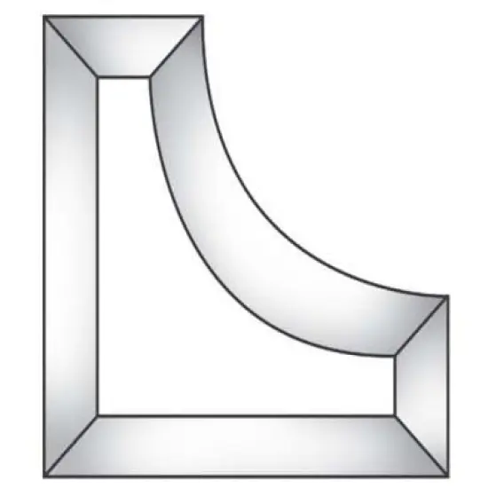 4" x 1-1/2" Clear Glass Border Bevel Cluster BC444 {1}