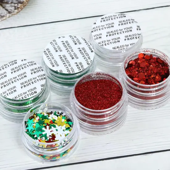 6 Boxes Christmas Nail Art Glitter Sequins 3D Holographic Winter {5}