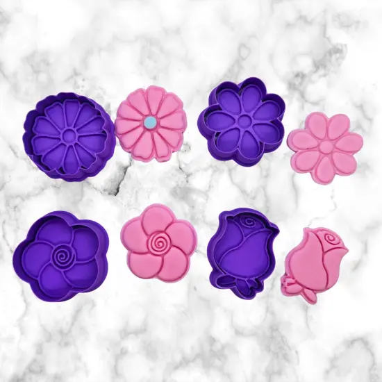 Spring Time Flowers 2 InchCutter and Stamps {1}