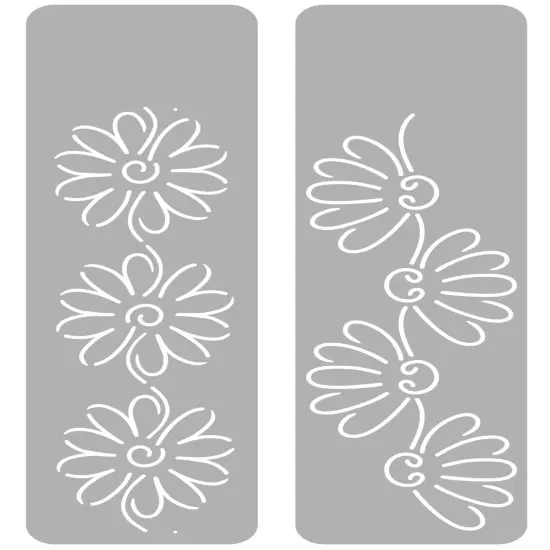 Fabany Quilting Stencils - Floral Border 2PC, 14" x 4" {2}