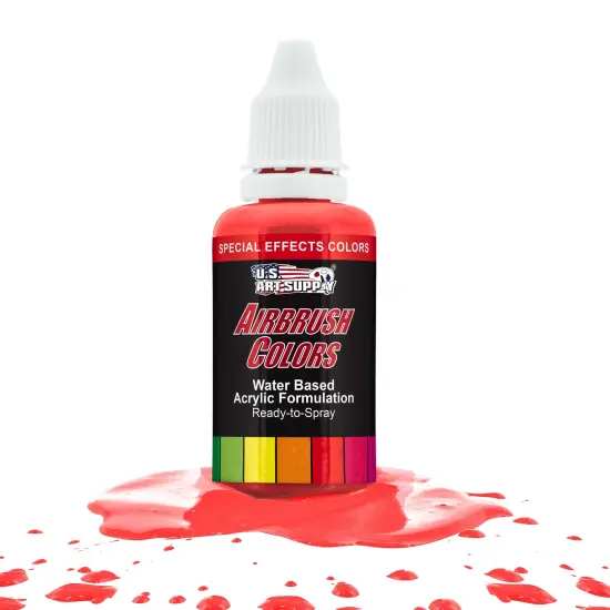 Neon Red, Fluorescent Special Effects Acrylic Airbrush Paint, 1 oz. {1}