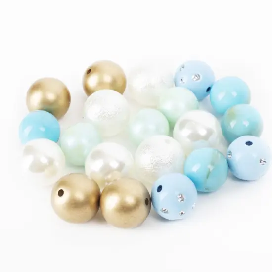 CousinDIY Bubblegum Bead 20mm 20/Pkg-Aqua {3}