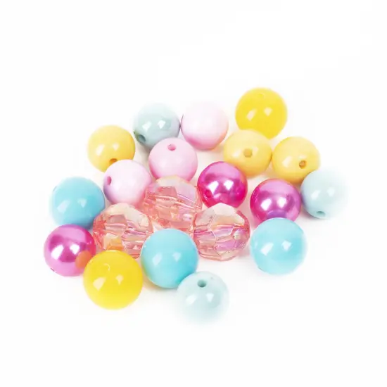 CousinDIY Bubblegum Bead 20mm 20/Pkg-Bright Multi {3}