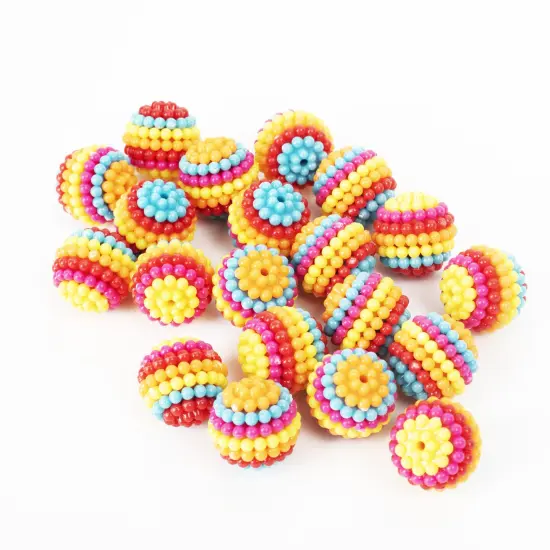 CousinDIY Bubblegum Bead 20mm 20/Pkg-Rainbow {3}