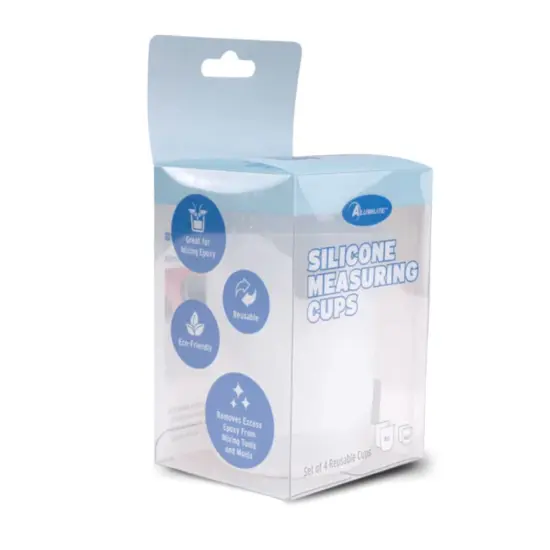 Alumilite Reusable Silicone Cup Set Measures in Liters, Milliliters, Cups and Ounces - (2 each; 4oz & 8oz) {3}