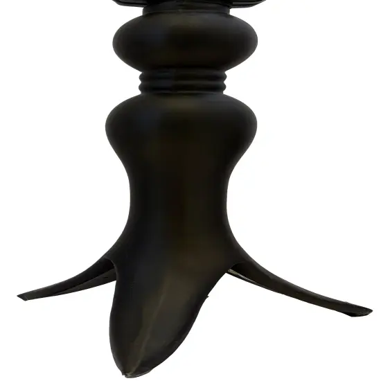 Clusiana Metal Lamp Base, Antique Bronze Finish With Gold Highlights, Nicely Weighted, 15" Tall {3}