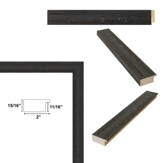 Drift Barnwood Black Wash Rustic Picture Frame 26x26 frame {5}