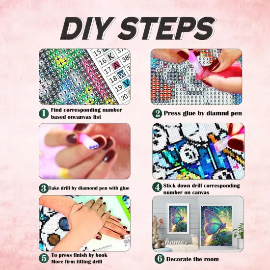 Diamond Painting Kits for Adults&Beginners DIY 5D Diamond Art Paint with Round Diamonds Full Drill Cow Gem Art Painting Kit for Home Wall Decor Gifts(12x16inch/30&times;40cm) {5}