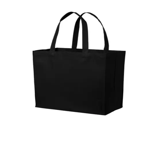 Port Authority&reg; Cotton Canvas Over the-Shoulder Tote {3}