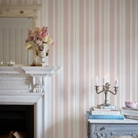 Rachel Ashwell Watercolour Stripe Pink Wallpaper {1}
