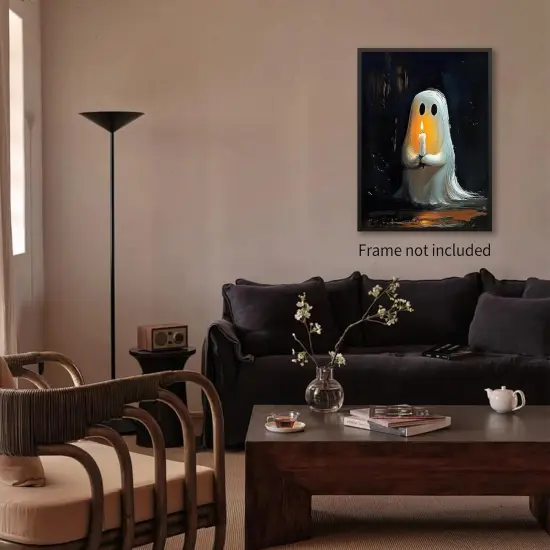 Spooky Oil Painting Ghost Wall Art {2}
