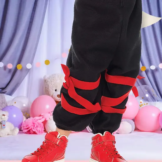 Girls Ninja Kigarumi Costume Fleece Pajama Play Outfit with Foam Sword {4}