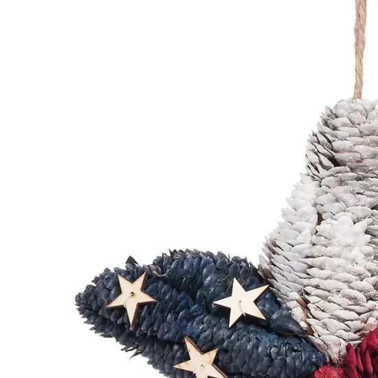 Americana 4th of July Pine Cone Star Patriotic Ornament {2}