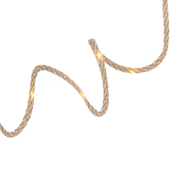 Northlight Pre-Lit Battery Operated Rope Christmas Garland - 6.75' x .25" - Warm White Lights {5}