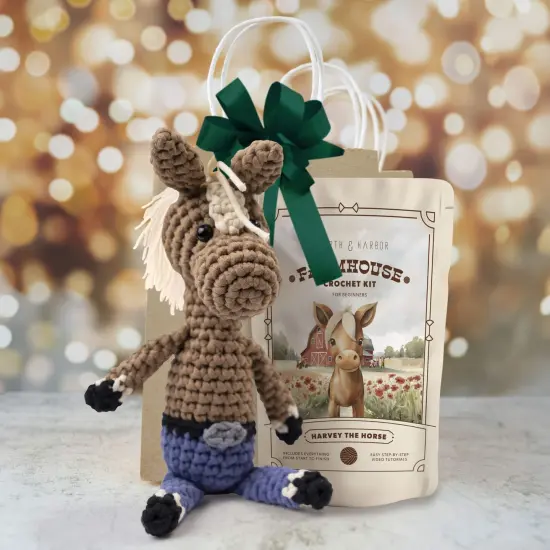 Hearth & Harbor Amigurumi Crochet Kit for Beginners Harvey the Horse {4}