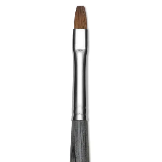 Da Vinci Colineo Synthetic Kolinsky Sable Brush - Flat, Size 4, Long Handle {1}